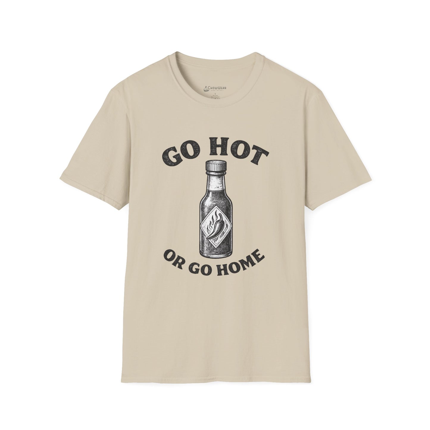 Hot Sauce T-Shirt — "Go Hot or Go Home" Chili Head Graphic Tee