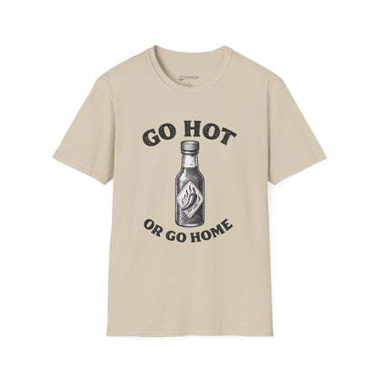 Hot Sauce T-Shirt — "Go Hot or Go Home" Chili Head Graphic Tee