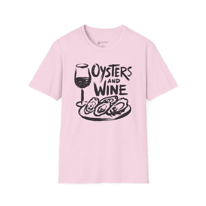 Oysters and Wine T-Shirt — Seafood & Wine Lovers Tee