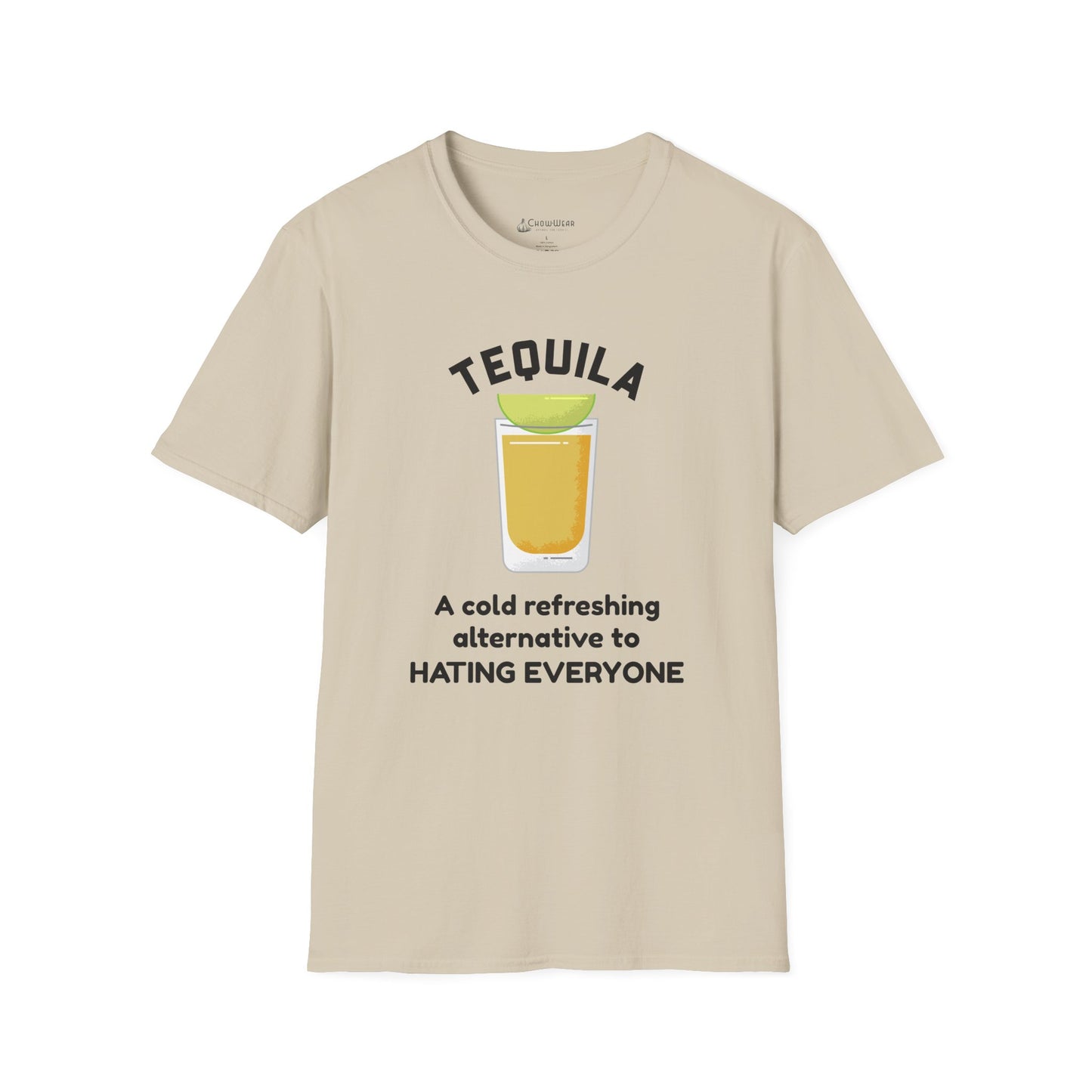 Tequila Shot T-Shirt — “A cold refreshing alternative to hating everyone” Funny Drinking Shirt