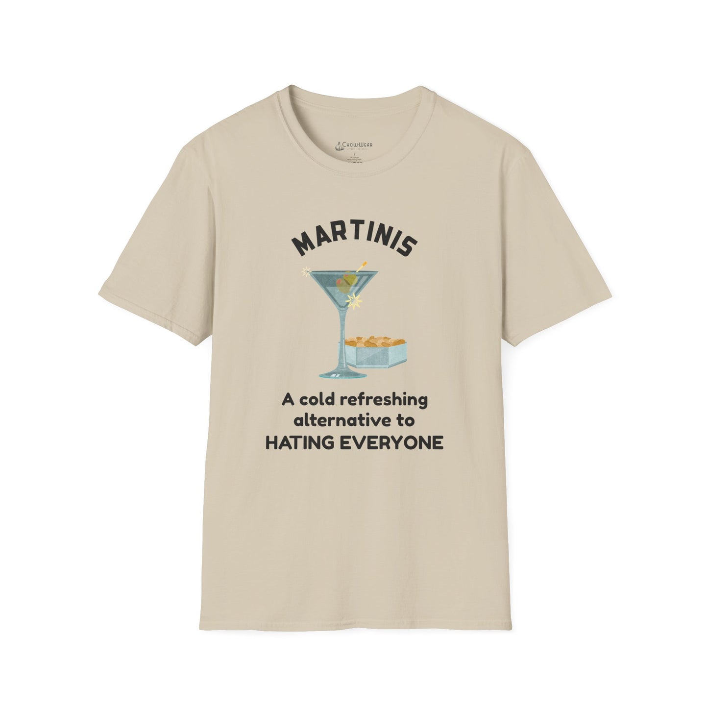 Martinis T‑Shirt — "A Cold Refreshing Alternative to Hating Everyone" Graphic Tee
