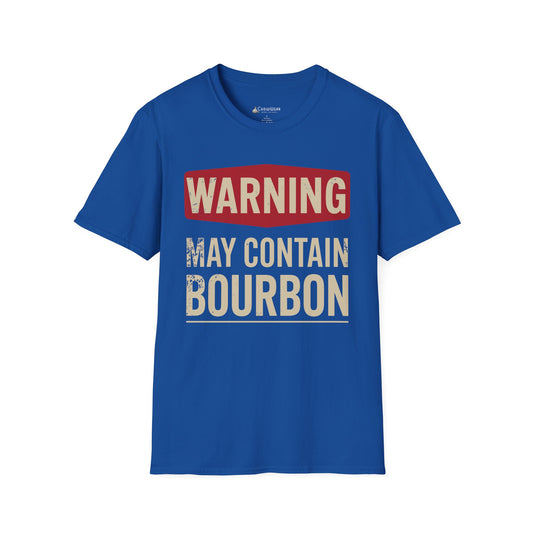 May Contain Bourbon T-Shirt — Funny Whiskey Lovers Tee