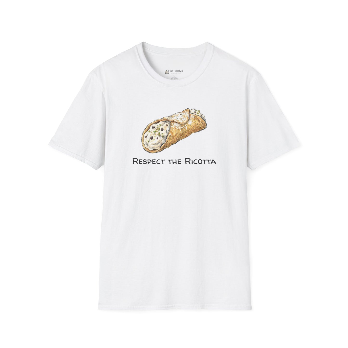 Cannoli T-Shirt – "Respect the Ricotta" Italian Pastry Dessert Tee
