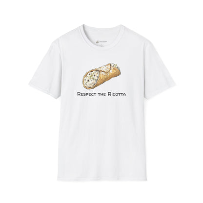 Cannoli T-Shirt – "Respect the Ricotta" Italian Pastry Dessert Tee