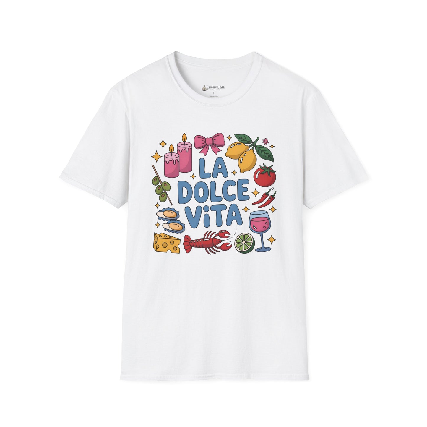 La Dolce Vita  ("The Sweet Life") T-Shirt — Italian Food & Wine Graphic Tee