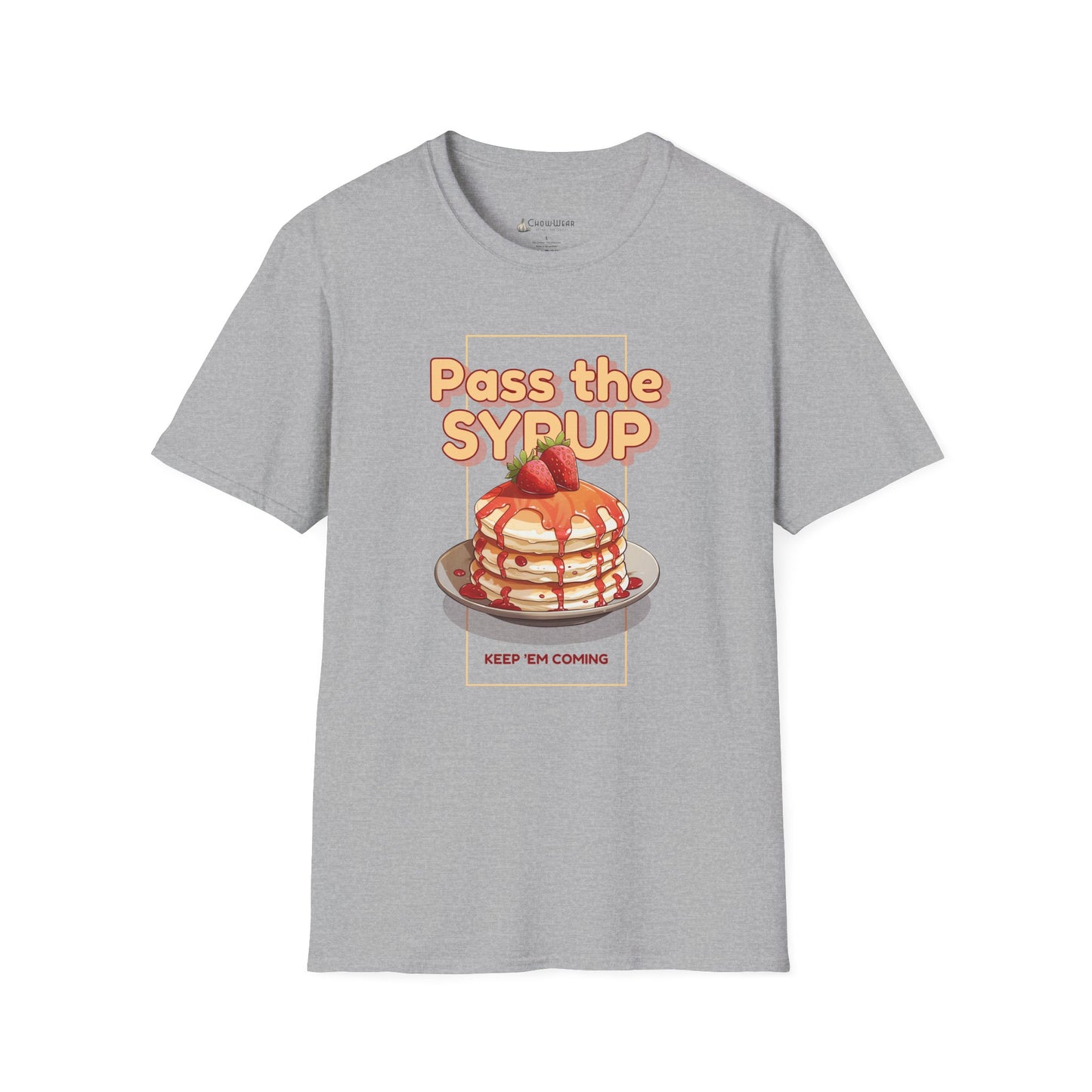 Pass the Syrup Pancake T-Shirt — Retro Breakfast Graphic Tee