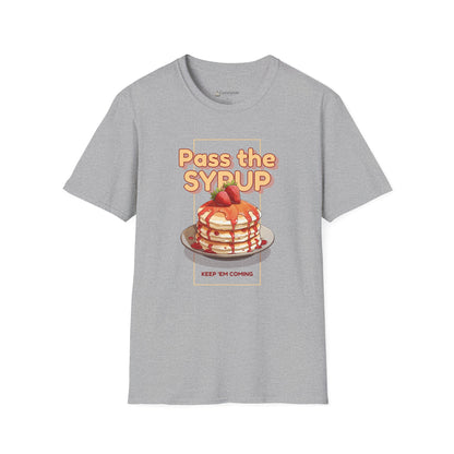 Pass the Syrup Pancake T-Shirt — Retro Breakfast Graphic Tee