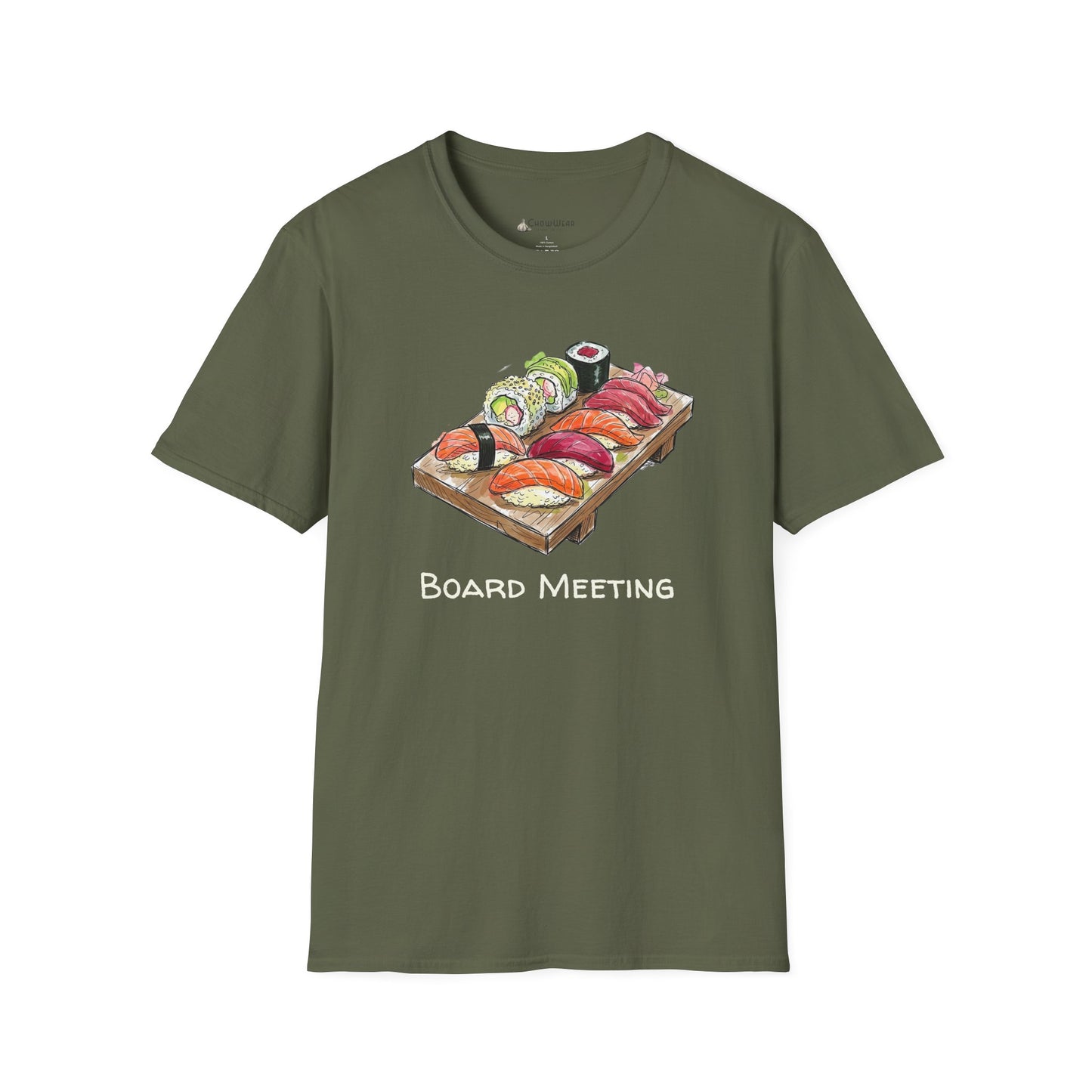 Sushi 'Board Meeting' T-Shirt — Funny Sushi Sashimi Japanese Tee for Foodies