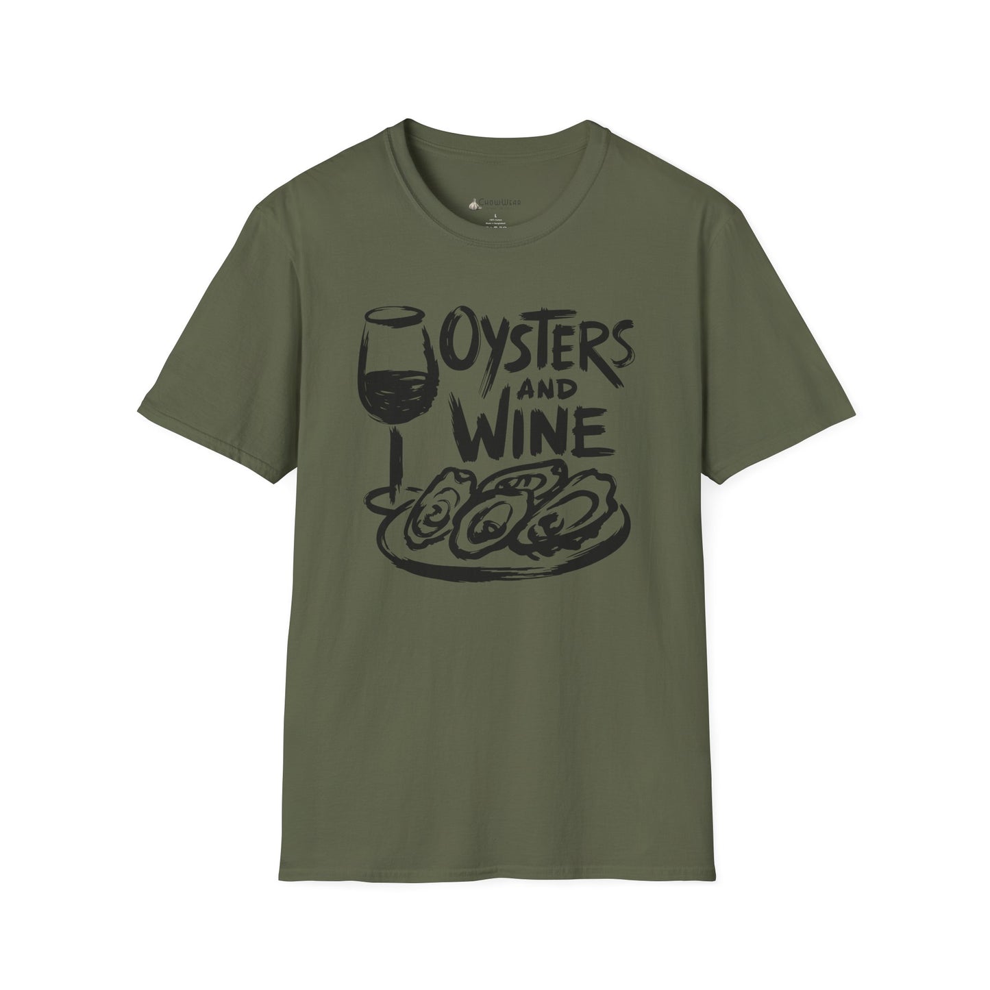 Oysters and Wine T-Shirt — Seafood & Wine Lovers Tee