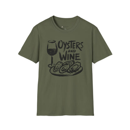 Oysters and Wine T-Shirt — Seafood & Wine Lovers Tee