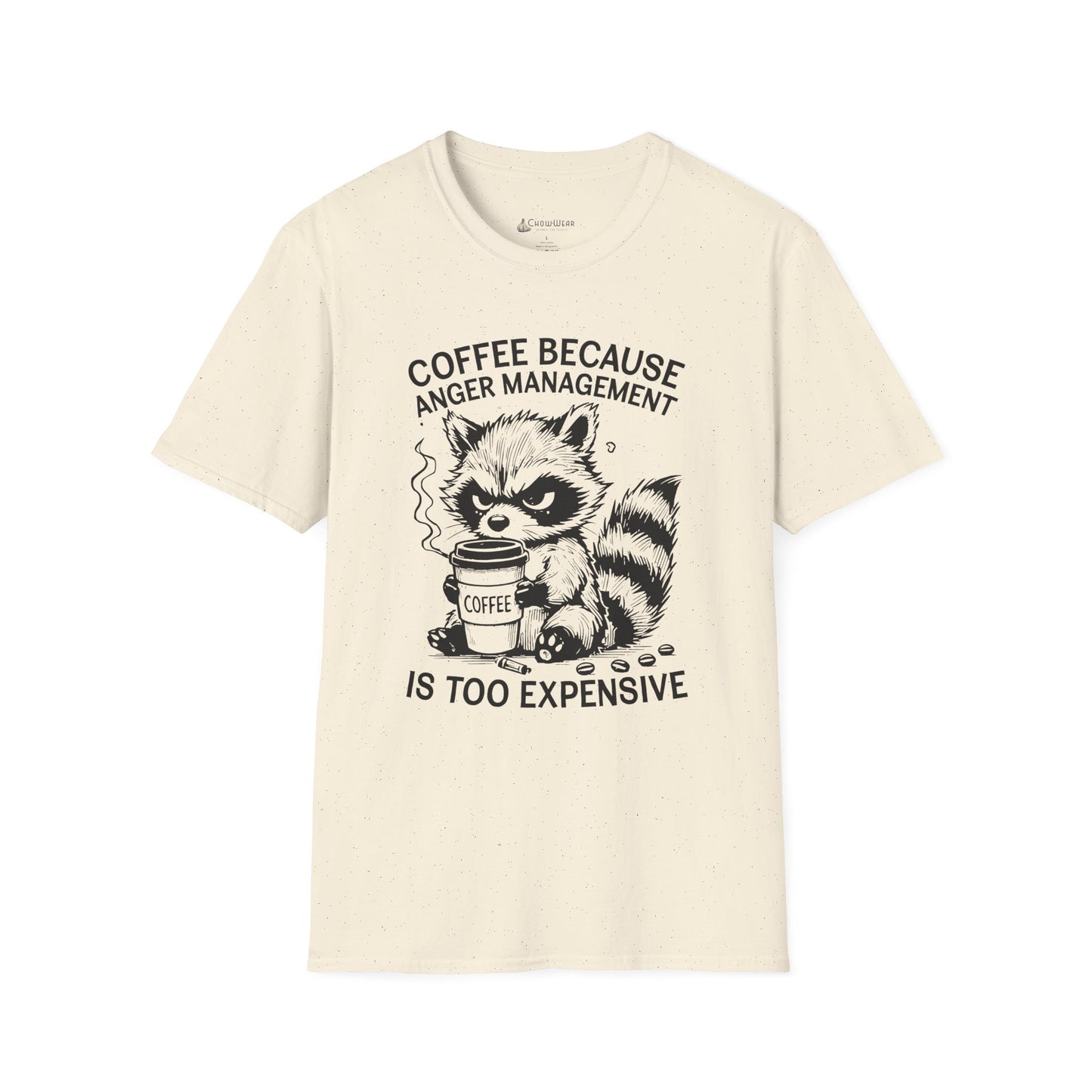 Coffee Because Anger Management Is Too Expensive Funny Raccoon T-Shirt