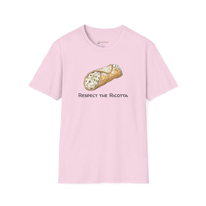 Cannoli T-Shirt – "Respect the Ricotta" Italian Pastry Dessert Tee