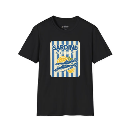 Sardine Society T-Shirt — Vintage Coastal Fish Lover Tee