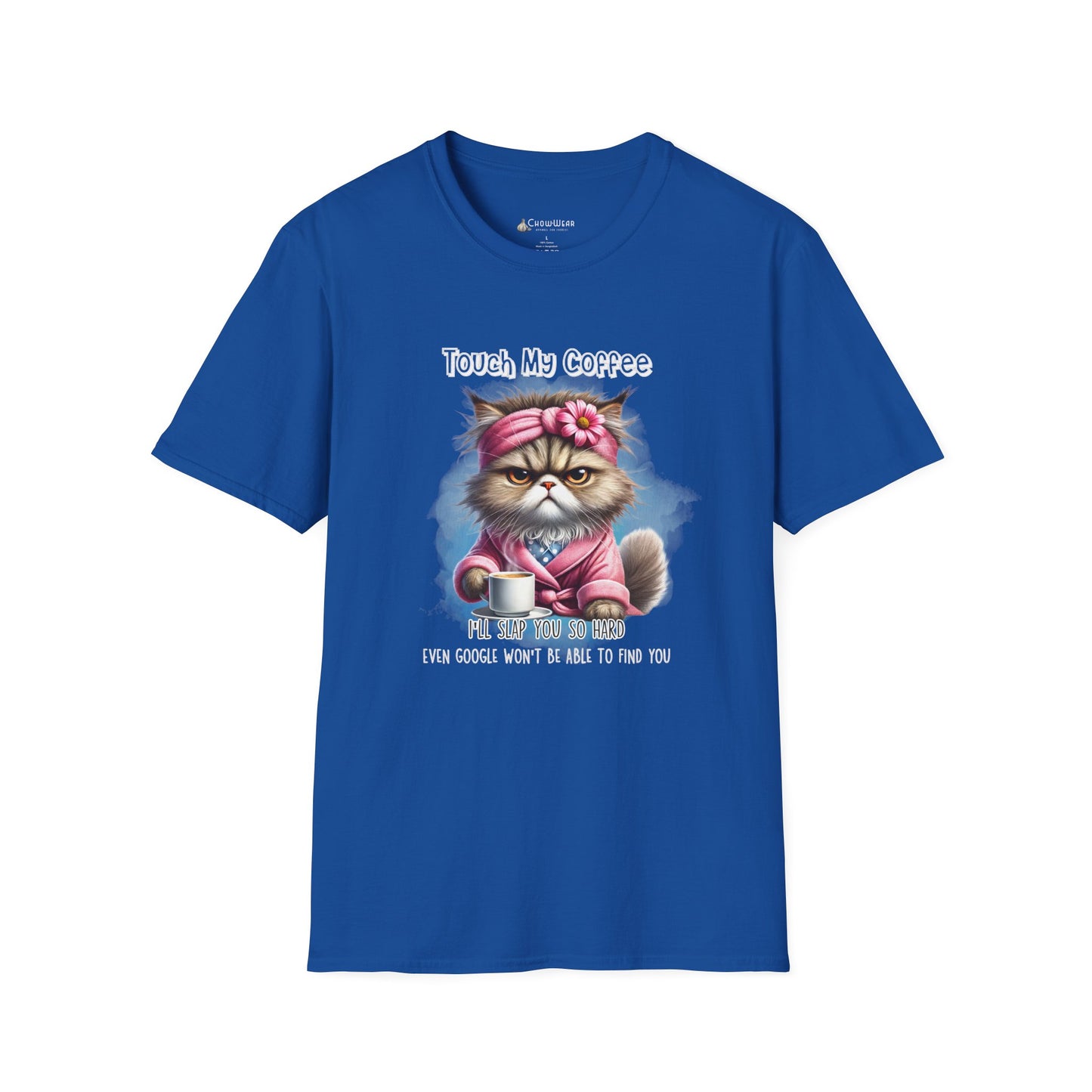 Cat Coffee T-Shirt — "Touch My Coffee" Funny Grumpy Kitty Graphic Tee