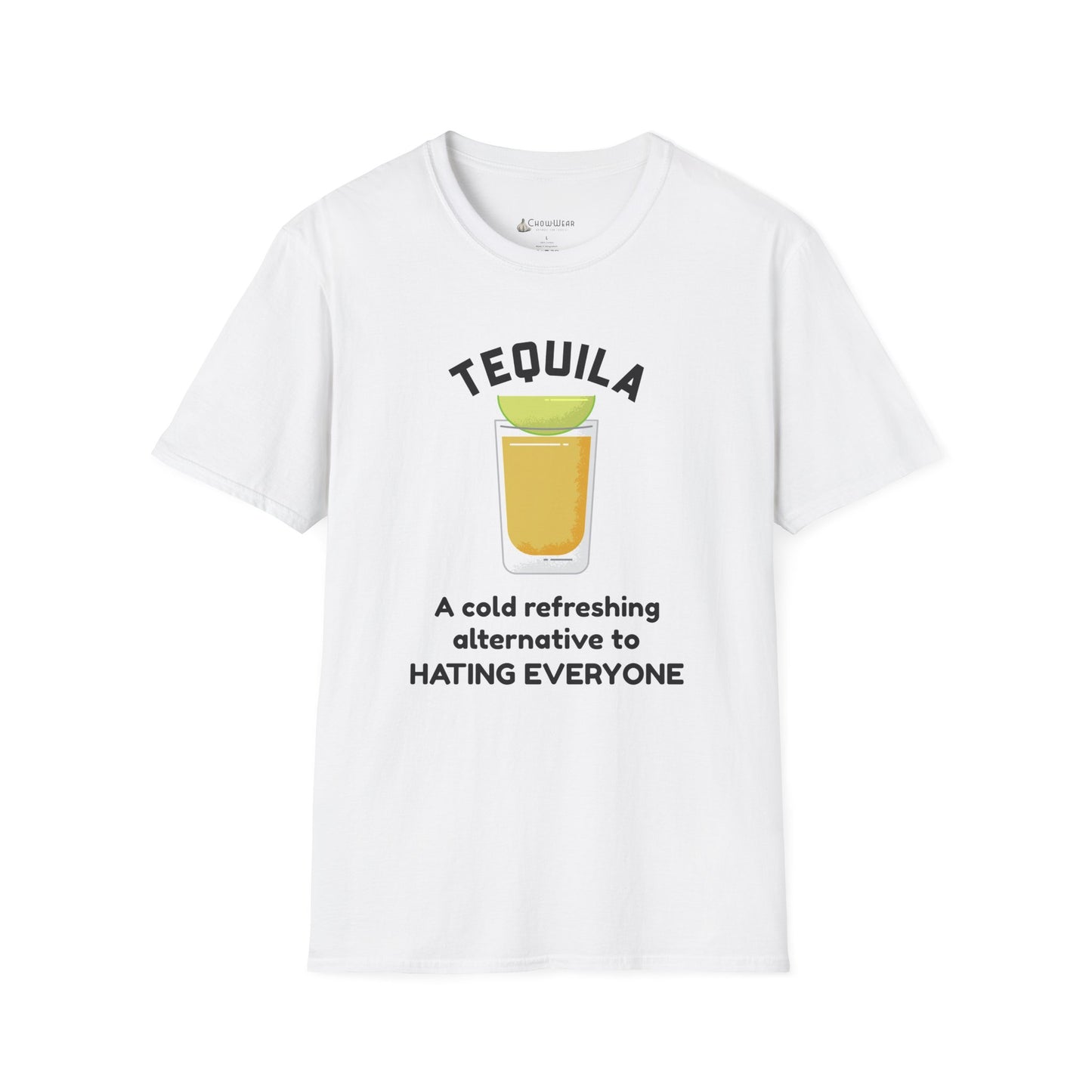 Tequila Shot T-Shirt — “A cold refreshing alternative to hating everyone” Funny Drinking Shirt