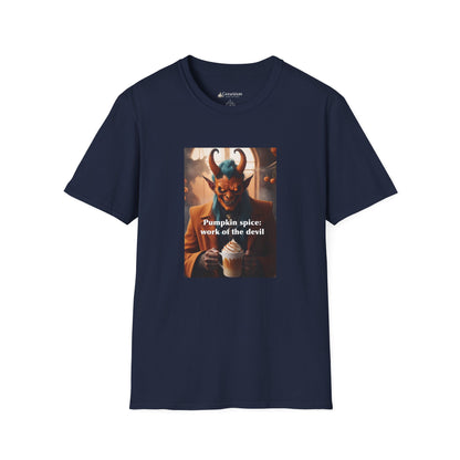 “Pumpkin Spice: Work of the Devil” Halloween Fall Holiday Season T-Shirt