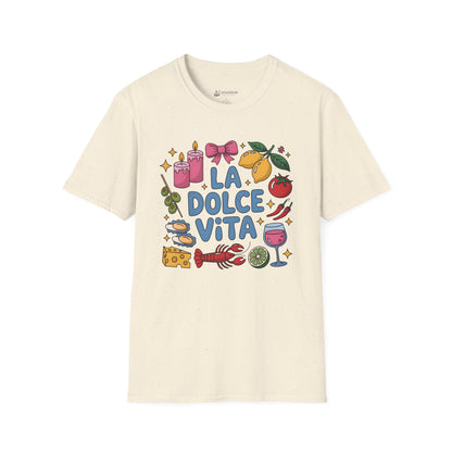 La Dolce Vita  ("The Sweet Life") T-Shirt — Italian Food & Wine Graphic Tee