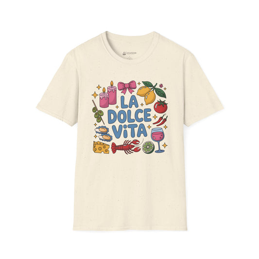 La Dolce Vita  ("The Sweet Life") T-Shirt — Italian Food & Wine Graphic Tee