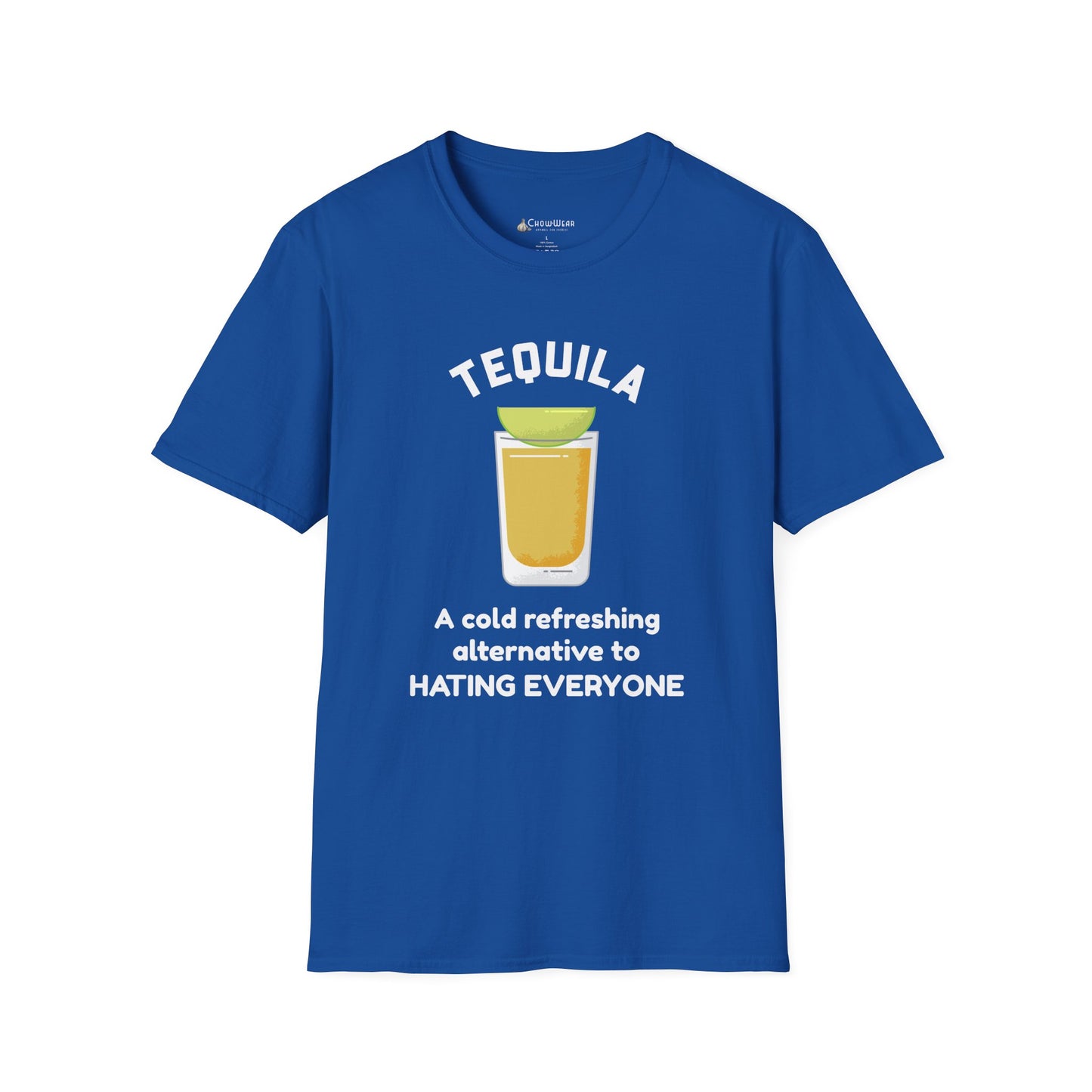 Tequila Shot T-Shirt — “A cold refreshing alternative to hating everyone” Funny Drinking Shirt