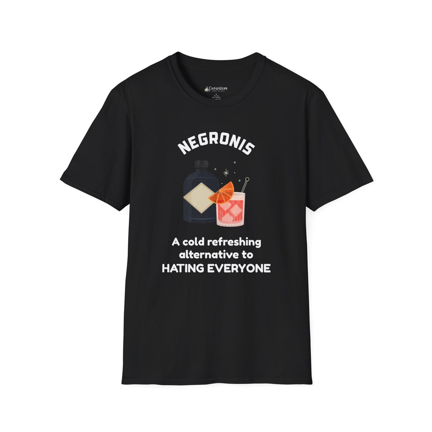 Negronis T-Shirt — "A cold refreshing alternative to hating everyone" Cocktail Tee