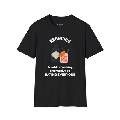 Negronis T-Shirt — "A cold refreshing alternative to hating everyone" Cocktail Tee
