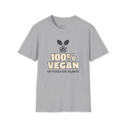 100% Vegan T-Shirt – "My Food Ate Plants" Funny BBQ Meat Graphic Tee