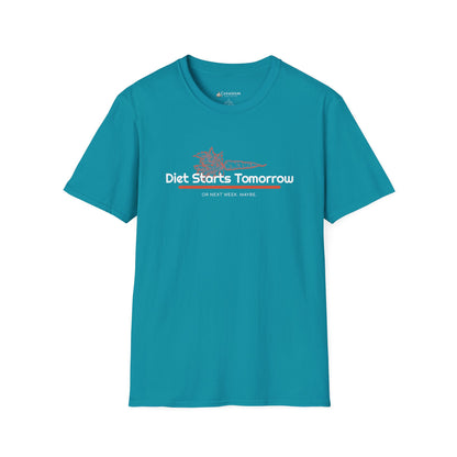 Diet Starts Tomorrow T-Shirt — Funny Retro Motivational Tee