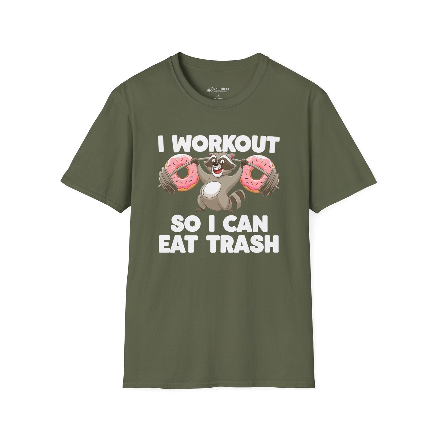"I Workout So I Can Eat Trash" Funny Fitness Diet T-shirt