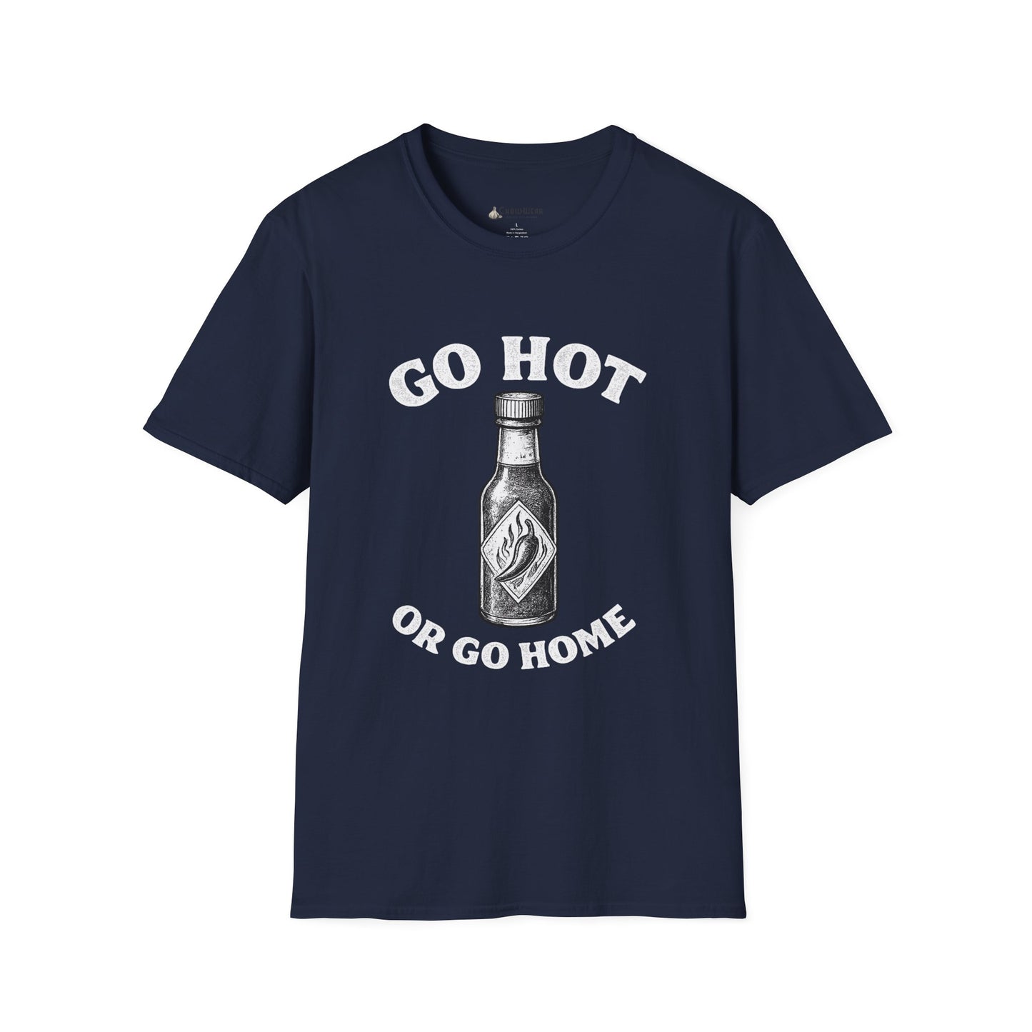 Hot Sauce T-Shirt — "Go Hot or Go Home" Chili Head Graphic Tee
