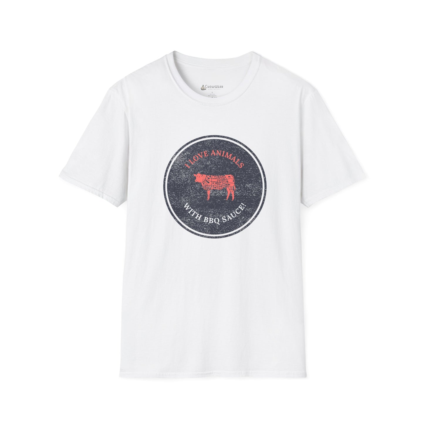 Meat Lover T-Shirt — Vintage style 'I Love Animals with BBQ Sauce' Graphic Tee