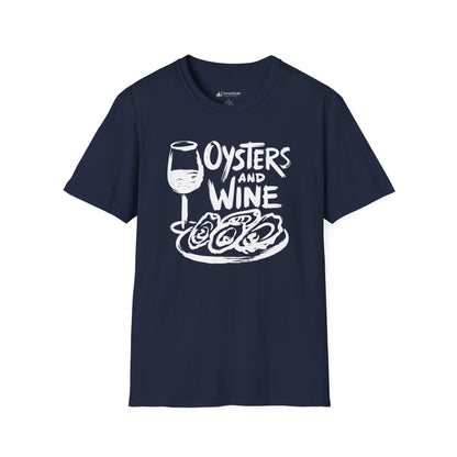 Oysters and Wine T-Shirt — Seafood & Wine Lovers Tee
