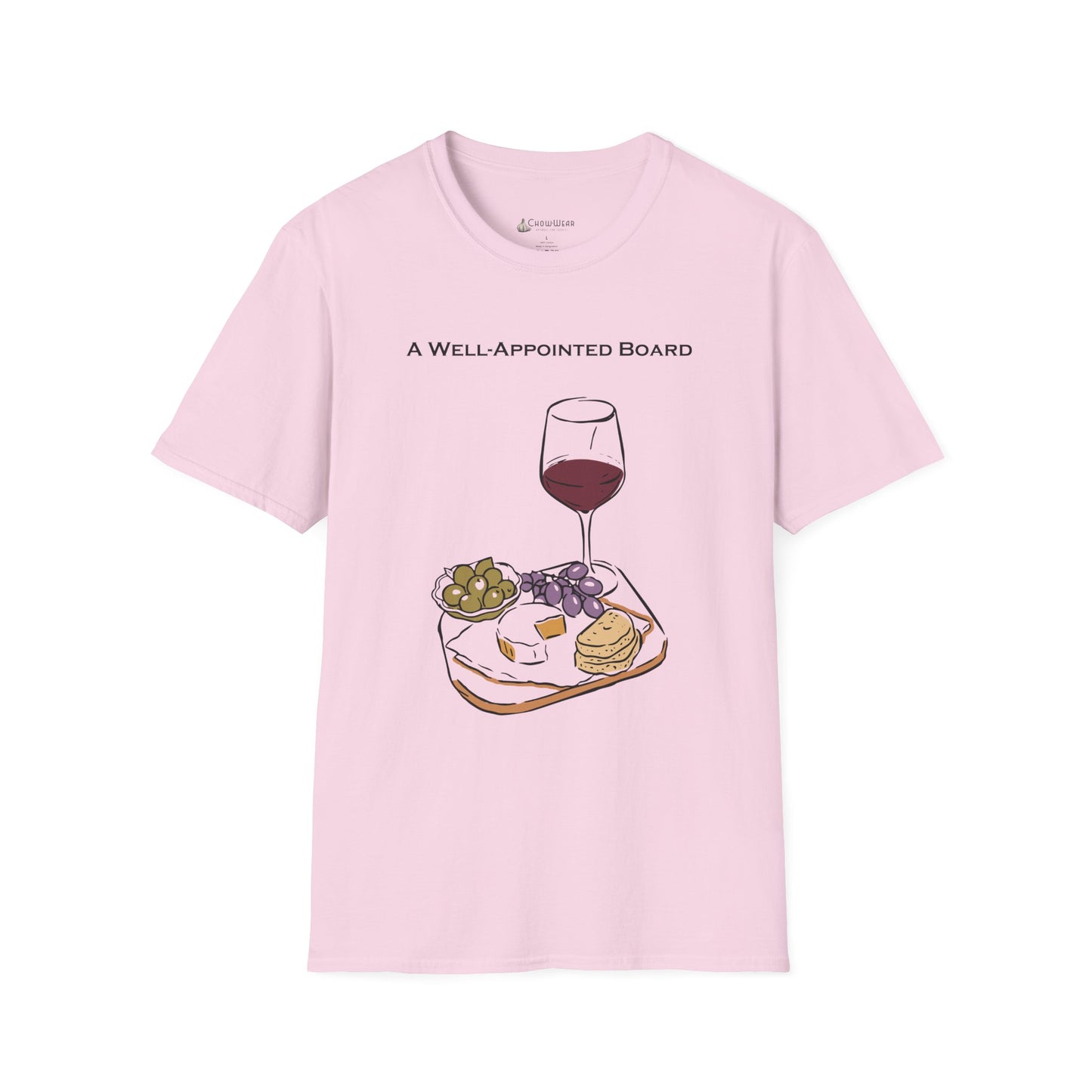 "A Well-Appointed Board" Wine & Charcuterie Graphic T-Shirt
