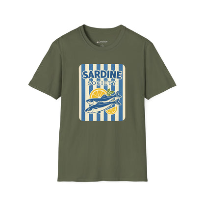 Sardine Society T-Shirt — Vintage Coastal Fish Lover Tee