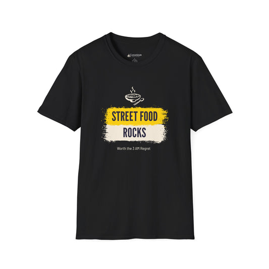 Street Food Rocks T-Shirt — Graphic Casual Tee for Foodies