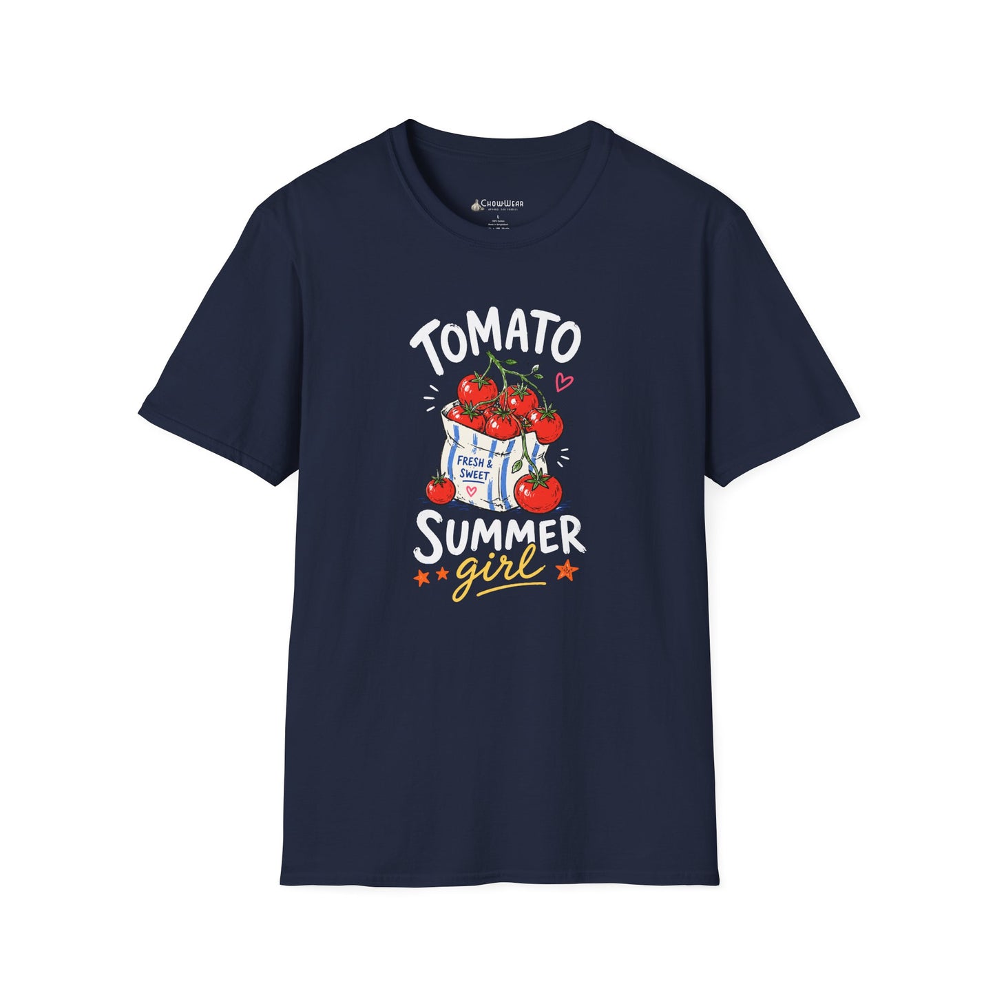 Tomato Summer Girl T-Shirt — Cute Garden Harvest Graphic Tee