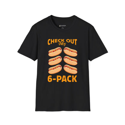 Check Out My 6-Pack Hot Dog Funny Diet Workout T-Shirt