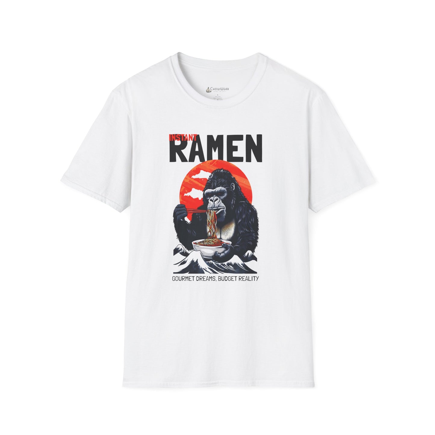 Ramen Gorilla T‑Shirt — Vintage Japan Sunset Noodle Asian Tee