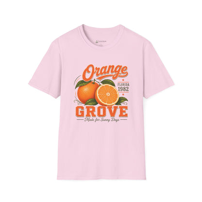Orange Grove Vintage T-Shirt — Florida Fruit Citrus Graphic Tee