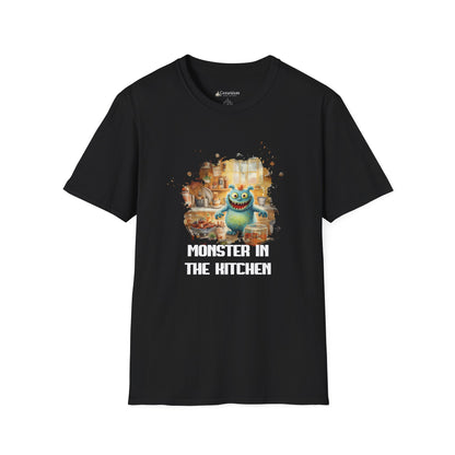 T-Shirt — "Monster in the Kitchen" Cute Cartoon Cooking Chef Tee