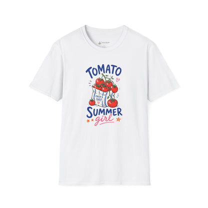 Tomato Summer Girl T-Shirt — Cute Garden Harvest Graphic Tee