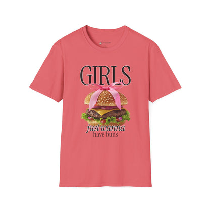 Girls Just Wanna Have Buns - Burger T-Shirt