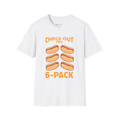 Check Out My 6-Pack Hot Dog Funny Diet Workout T-Shirt