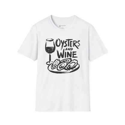 Oysters and Wine T-Shirt — Seafood & Wine Lovers Tee