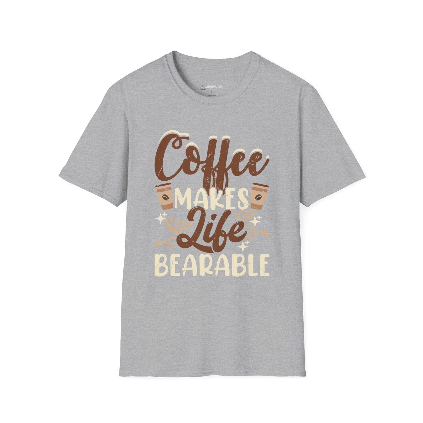 Coffee Makes Life Bearable T-Shirt — Funny Coffee Lover Tee