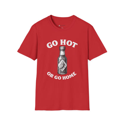 Hot Sauce T-Shirt — "Go Hot or Go Home" Chili Head Graphic Tee