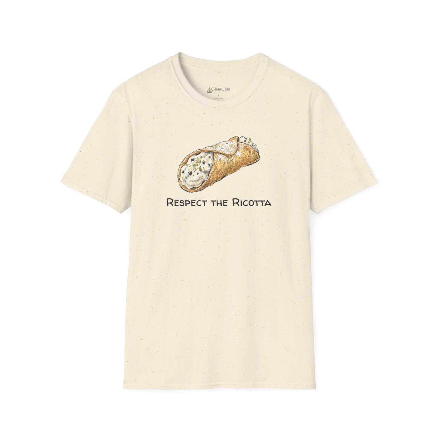 Cannoli T-Shirt – "Respect the Ricotta" Italian Pastry Dessert Tee
