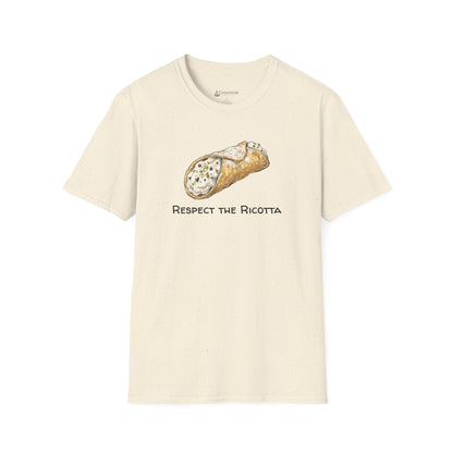 Cannoli T-Shirt – "Respect the Ricotta" Italian Pastry Dessert Tee