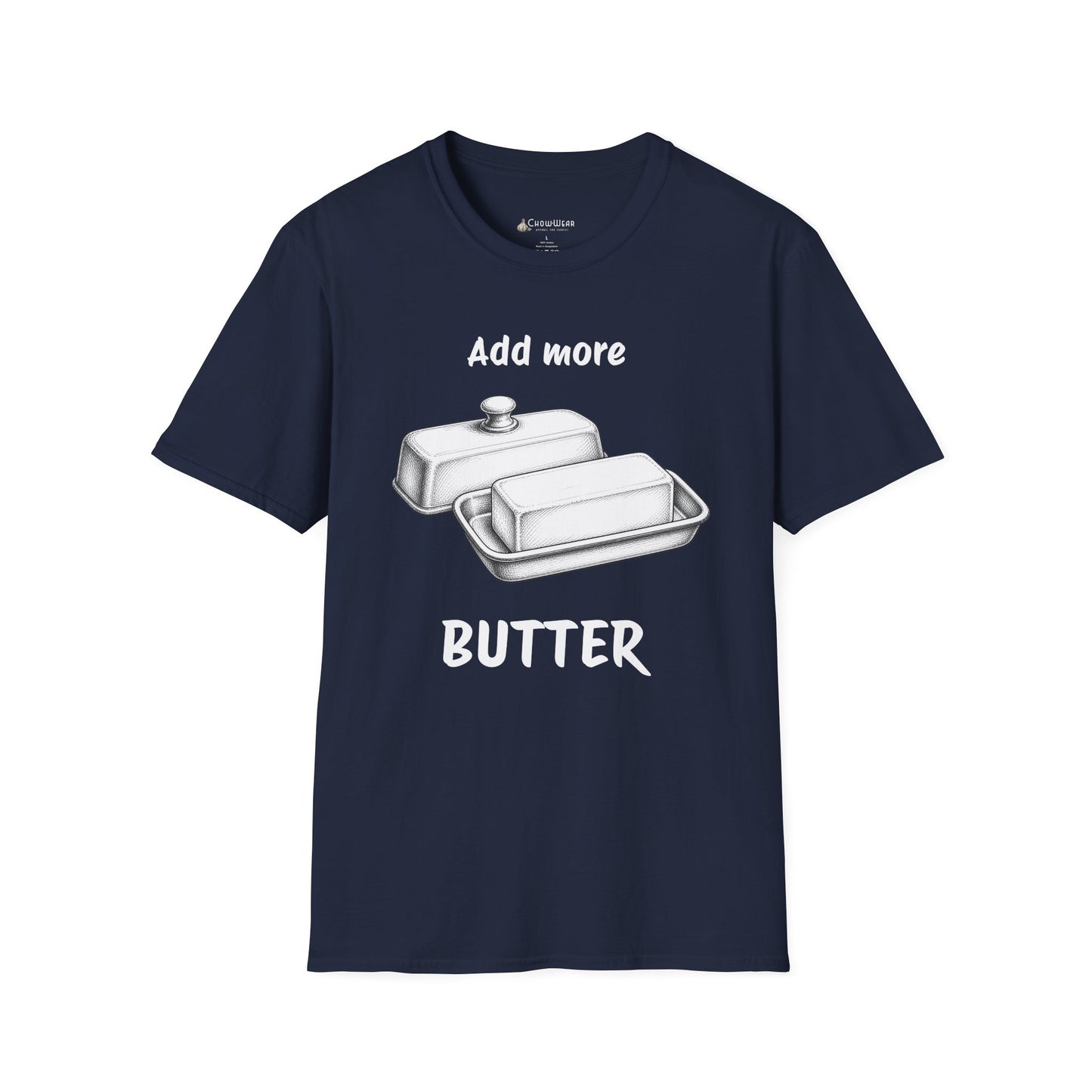 "Add More Butter" T-Shirt - Retro Butter Dish Graphic Tee