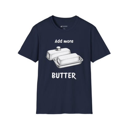 "Add More Butter" T-Shirt - Retro Butter Dish Graphic Tee