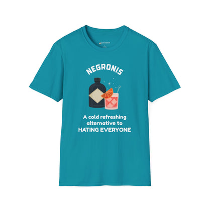 Negronis T-Shirt — "A cold refreshing alternative to hating everyone" Cocktail Tee